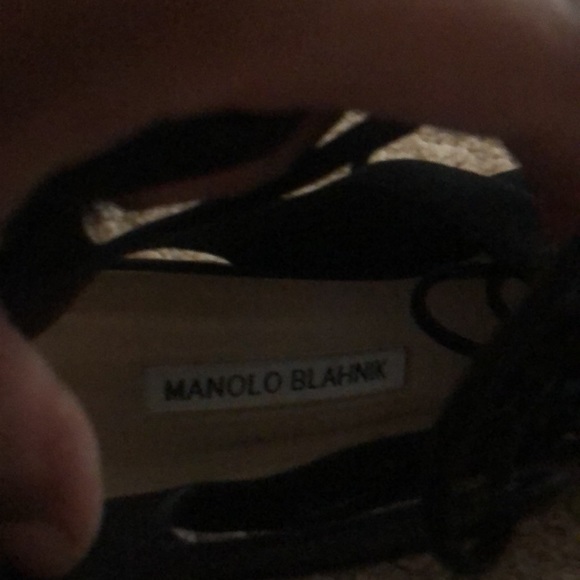 Manolo Blahnik suede black gladiator shoes - Picture 4 of 5